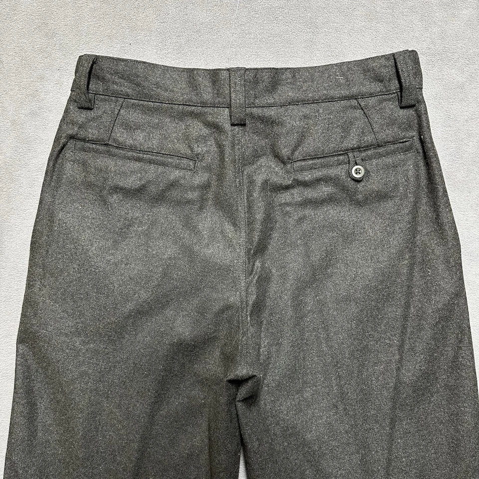 Pantalones Gap Vintage Para Hombre 31x32 (32x32) Verde Lana Pantalones Negocios Militares Usados en Excelente Condición Foto 4 de 4