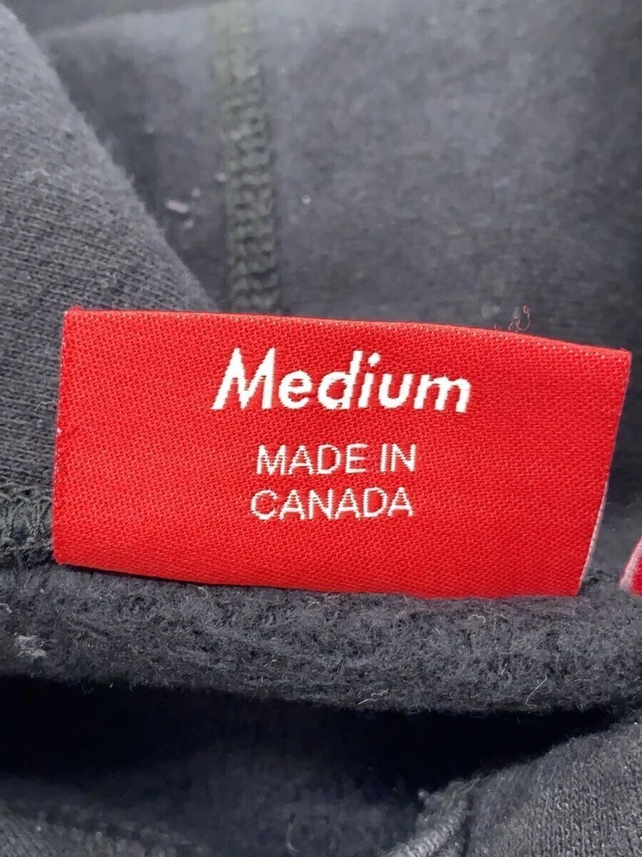 Felpa Supreme con cappuccio M cotone nero usata