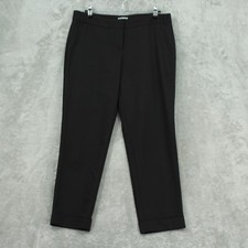 Express Pants Womens 8 Editor Straight Leg Cuffed Ankle Trouser Pockets Office