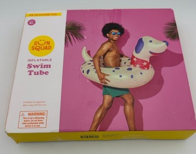 Sun Squad Dog  Inflatable Swim Tube Water Float 6+/ 48 