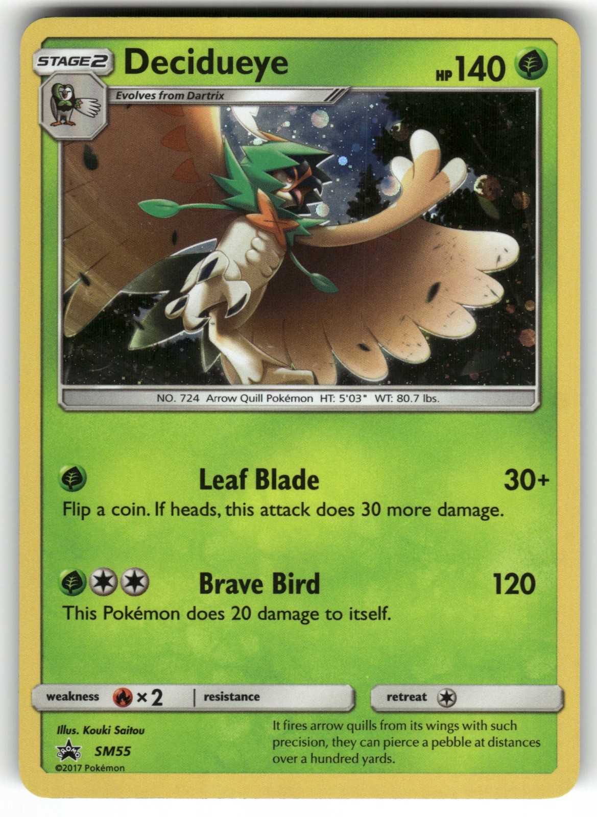 Decidueye SM55 SM Promos NM Pokemon Card TCG
