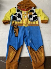 Disney Pixar Toy Story Woody 3T Long Sleeve Zip Pajama Zipper Zip Comfy-RARE 