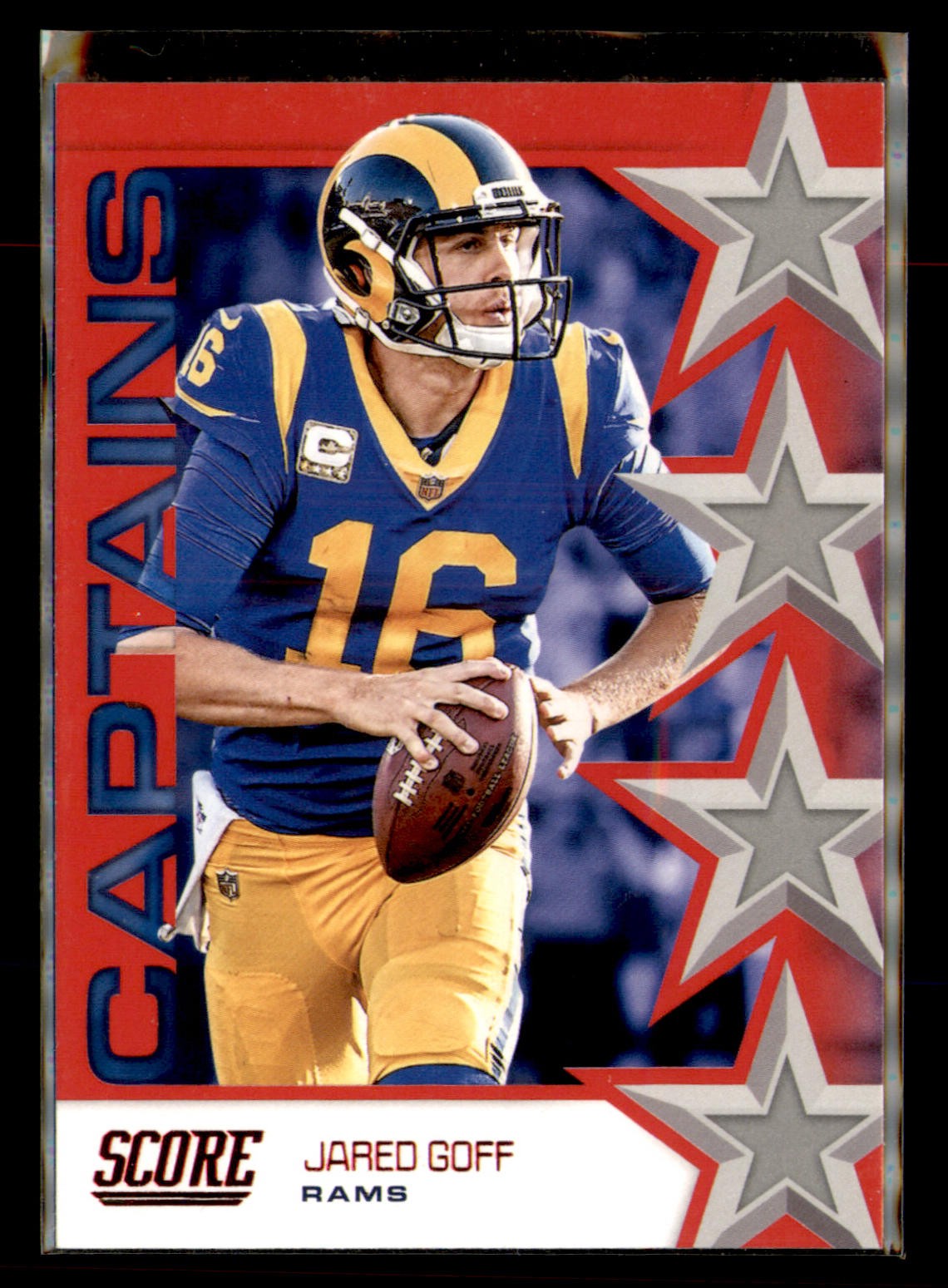 2019 Score #C-12 Jared Goff Captains Red
