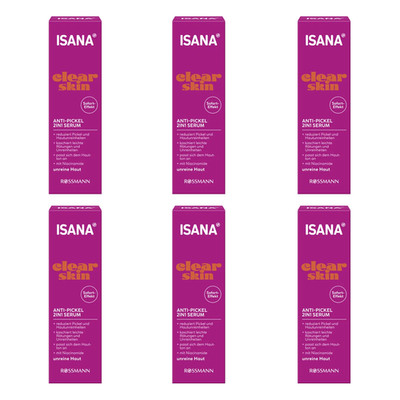 6 x 30ml ISANA Clear Skin Anti-Pickel 2in1 Serum