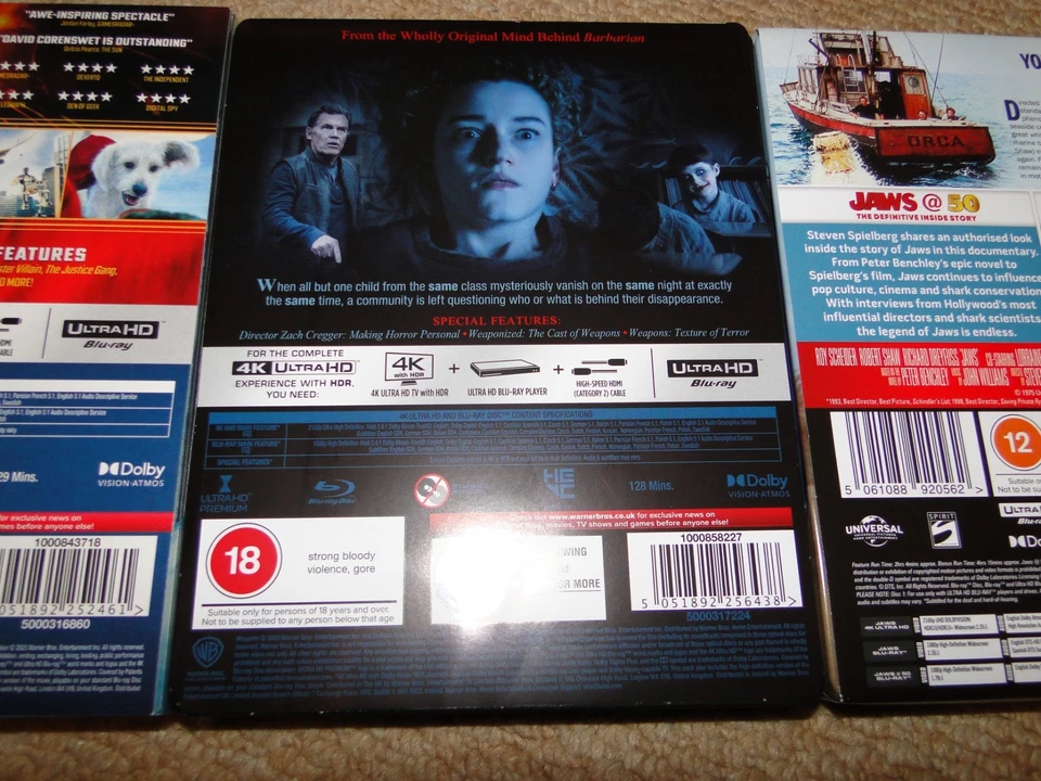 Weapons, Superman (2025) & Jaws 50th Anniversary Bluray 4K Steelbook UK releases - Image 4 of 4
