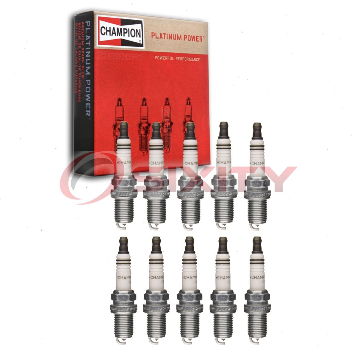 10 pc Champion Platinum Spark Plugs for 2009-2010 Audi R8 5.2L V10 Ignition sg