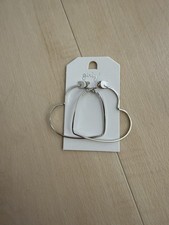 Heart Shape Silver Hoop Earrings