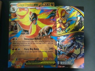 Chaos Rising Promo Lenticular Sign Mega Pyroar ex & Dragalge ex Poster