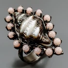 Handmade Natural Shell Ring 925 Sterling Silver Size 8 /R468964