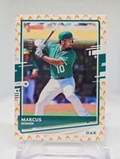 2020 Donruss Marcus Semien 34/75 On Fire Variation #92 Oakland Athletics