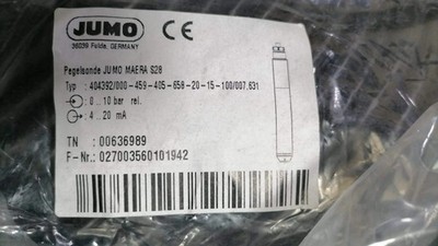 JUMO MAERA S28 Level Probe 4-20mA 0-10Bar Pt100, 100M No Customs, WE PAY  DUTIES