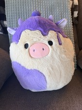 Squishmallow Benito Blueberry Cheesecake Cow Plush Toy Medium 12 inch NEW NWT