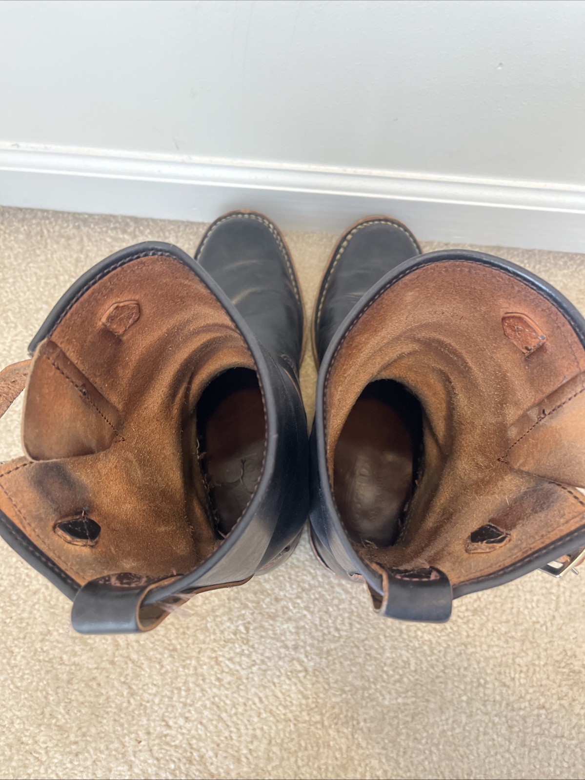 Wesco Mr. Lou Engineer Boots Black Maryam Horsehide 8.5D