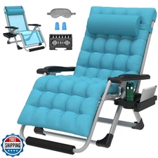 ZENPETIO Oversized Zero Gravity Chair, 33In XXL Zero Gravity Recl