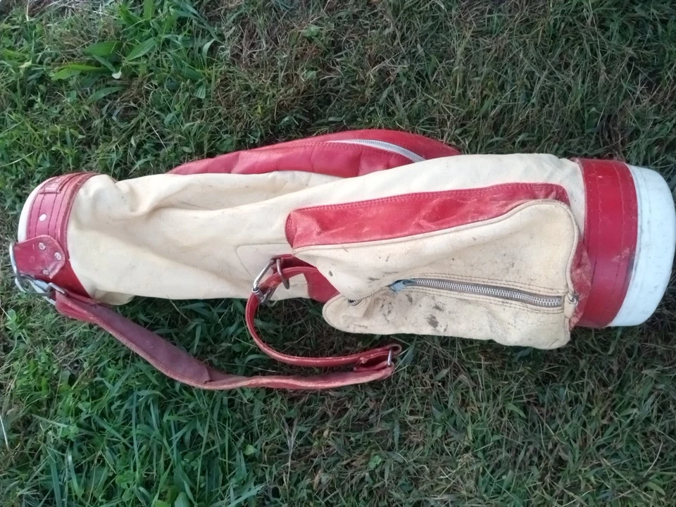 Carrito de golf Dunlop vintage retro antiguo rojo usado usado Foto 2 de 4