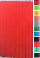 Deluxe Heavy Weight Shower Curtain Liner Red Waterproof Bathroom Decor