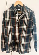 Men’s Arket Overshirt Size Large In Green And Navy/Red