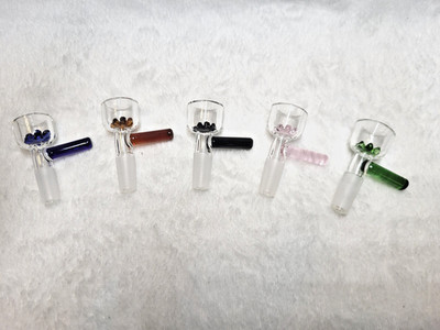 Snow Flake Glass Bowl w/ Built in Glass Screen (10mm Male) - US Seller