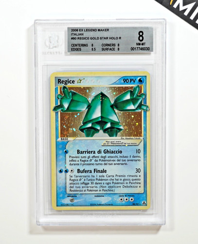 Pokemon BGS 8 Regice Gold Star #90 Holo Ex Legend Maker 2006 Italian