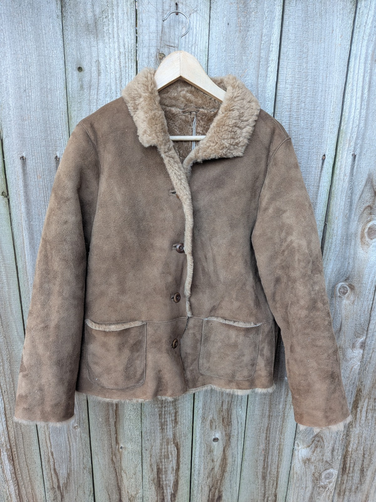 Territory Ahead Jacket Shearling Lined Suede Brow… - image 1