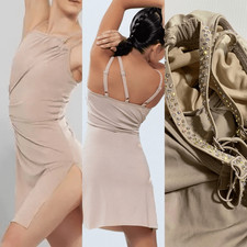 Weissman Elite dance costume solo custom tan beige The Moon Will Sing 14813 LC