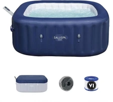 Bestway SaluSpa Hawaii Smart AirJet Inflatable Hot Tub Square Portable 4 to 6 P.