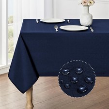 Rectangle Tablecloth Waterproof 60x144 inch Linen Textured Table Cloth Stain ...