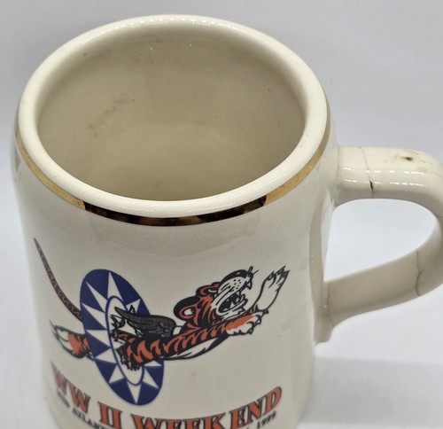 Taza rara vintage de 12 oz del museo del aire del Atlántico medio fin de semana de la Segunda Guerra Mundial del 4 al 6 de junio de 1999 - Imagen 3 de 7