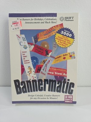 Swift Platinum BANNERMATIC CD ROM for Windows 95 3.1 - NEW