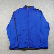 Nike Jacket Youth XL Blue Colorblock Fit Dry Full Zip Track Athletic 255762-421