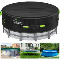 Poolabdeckung 305Cm 420D Uv-Schutz Mit Kordelzug Und BodennäGeln FüR StabilitäT