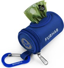 Dog Poop Bag Holder for Leash Doggie Waste Dispenser Soft Royal Blue