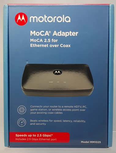 Motorola MoCA Adapter 2.5 For Ethernet Over Coax (MM1025)