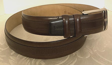 Quality MEZLAN 9388/35 MENS DRESS BELT Brown Leather Made in Spain SIZE 38 VGC