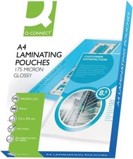 Laminating Pouches A4 Gloss 2 X 175 micron Heavy Duty Anti-Static  100 Sheets