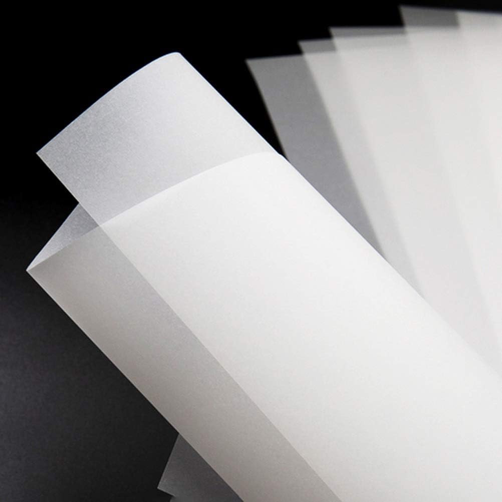 100 Sheets Tracing Paper, 8.5 X 11 Inches White Trace Paper Translucent Paper fo