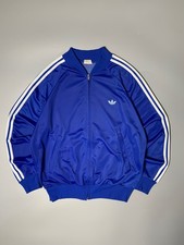 80s Vintage Adidas ATP Tennis Professional Blue 3-Stripes Track Jacket Size 52