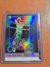 2019/20 NBA Hoops Premium Stock Frequent Flyers Silver Prizm Jayson Tatum #4