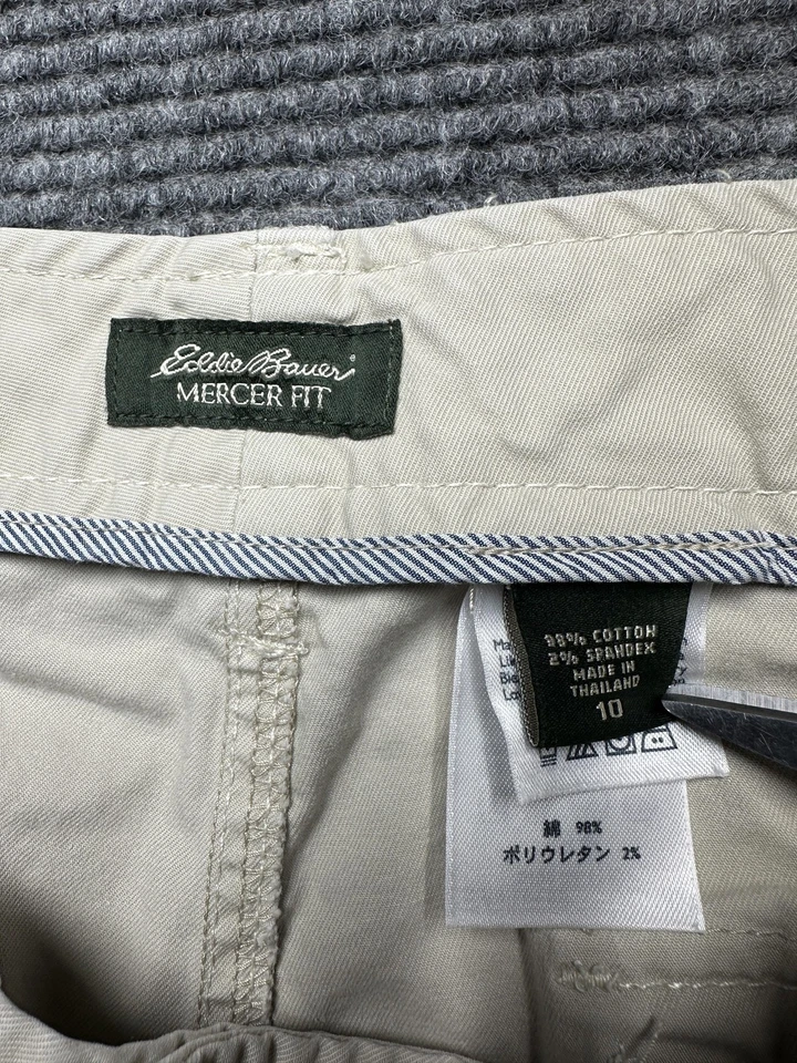 Pantalones Cortos Eddie Bauer Para Mujer 10 Caqui Mercer Fit Elastizados Chinos Informales Bolsillos Foto 4 de 4