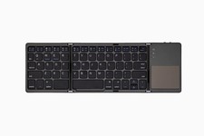 Ares Ultra Slim Pocket Foldable Bluetooth Wireless Keyboard Touchpad Black