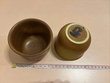 Set 2 Bicchieri o Vasetti in Terracotta (?) Giapponesi (?) Diametro 10 Cm Circa