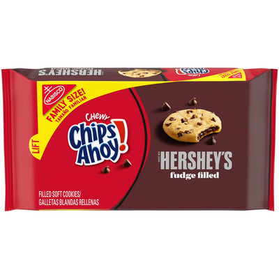 Chips Ahoy Chewy Cookies Hershey s Fudge Filled 14.85 oz Family Size,Free Ship