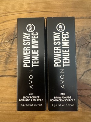2 Avon Power Stay 24 Hr Brow Pomade In Dark Brown