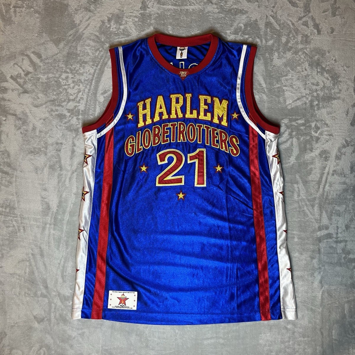 Harlem Globetrotters Special K 21 Basketball Jersey Mens M Blue