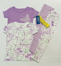 Carters Toddler Girl Pajamas 2T Pants Shirt 4 PC Set Cute Butterfly Pjs New