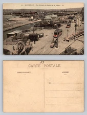 Marseille Postcard Vintage Port View Early 20th Century Shipping Scene