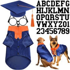 5 Pcs Dog Graduation Costume Set Include 2026 Pet Graduation Gown with Stole ...