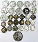 MIXED DATE ASSORTED US SILVER COIN LOT! 29 TOTAL COINS! UNREAL! CRAZY! NR #G2058