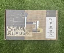 Black Matte Pot Filler Wall Mounted Kitchen Stove Faucet Double Joint Swing Arms