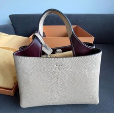 TODS Pure Cowhide Handbag, Shoulder Bag, Crea...